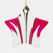 白い空の下のシックで驚くべき赤のバラ.png セラミックオーナメント (正面)