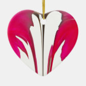 白い空の下のシックで驚くべき赤のバラ.png セラミックオーナメント (正面)