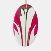 白い空の下のシックで驚くべき赤のバラ.png セラミックオーナメント (右)