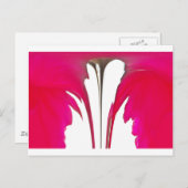 白い空の下のシックで驚くべき赤のバラ.png ポストカード (正面/裏面)