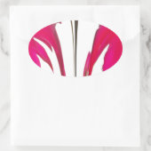 白い空の下のシックで驚くべき赤のバラ.png 楕円形シール (バッグ)