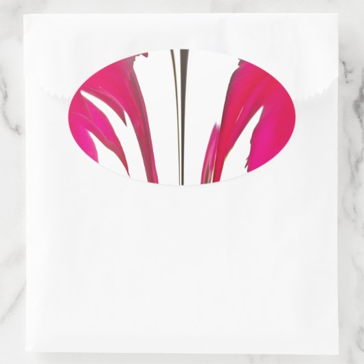 白い空の下のシックで驚くべき赤のバラ.png 楕円形シール (バッグ)