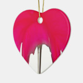 白い空の下の美しい驚くべき赤のバラ セラミックオーナメント (左)