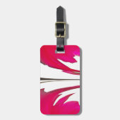 白い空の下の美しい驚くべき赤のバラ ラゲッジタグ (正面縦)