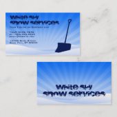 白い空の雪サービス 名刺 (正面/裏面)
