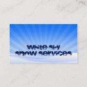 白い空の雪サービス 名刺 (裏面)