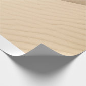 白い空気砂漠の乾いた砂浜のさざなみ ラッピングペーパー (角)