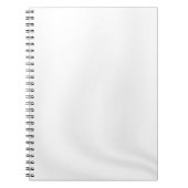 白い空白のサテンのジャーナルを作成する ノートブック (正面)