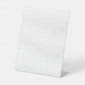 白い空白のサテンの台座看板を作成する 台座サイン (正面)