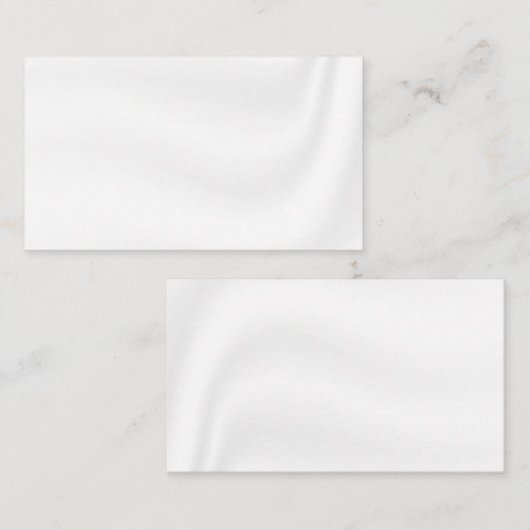 白い空白のサテンの名刺を作成する 名刺 (正面/裏面)