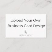 白い空白のテンプレート自分のデザイン公証人を追加 名刺 (正面)