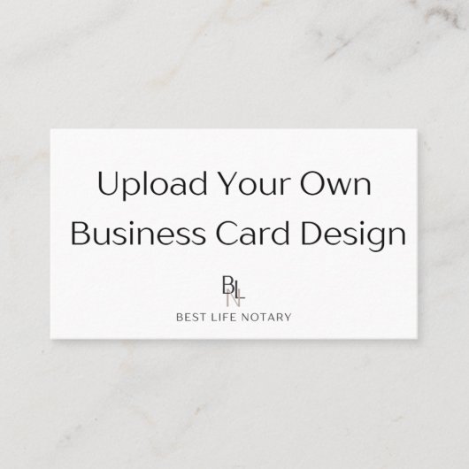 白い空白のテンプレート自分のデザイン公証人を追加 名刺 (正面)