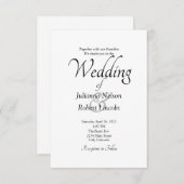 白い空白の税関招待 招待状 (正面/裏面)