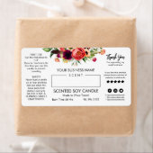 白い空白のSoy Candleラベル ラベル (インサイチュ)