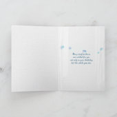 白い窓およびカーテンの海岸場面誕生日 カード (内部)