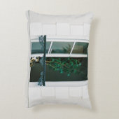 白い窓に緑の植物 アクセントクッション (裏面(縦))