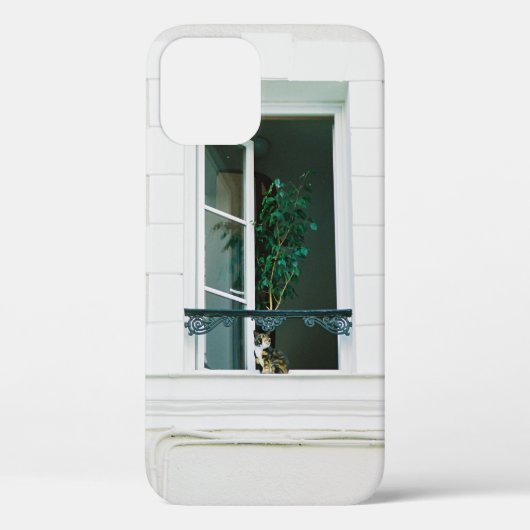 白い窓に緑の植物 Case-Mate iPhoneケース (裏面)