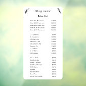 白い窓の装飾シール価格表 ウィンドウサイン (シート3)