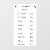 白い窓の装飾フィルム - 価格リスト ウィンドウサイン (シート)