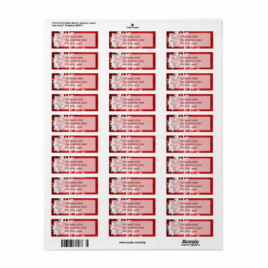 白い竹赤 ラベル (フルシート)