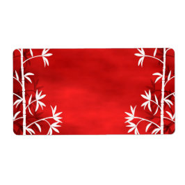 白い竹赤 ラベル