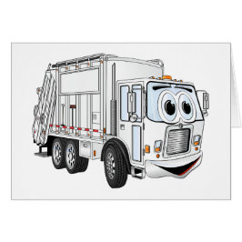 白い笑顔のごみトラックの漫画