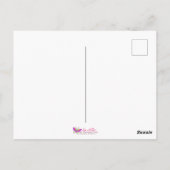 白い紋付き赤面胸ファンタジー鳥 ポストカード (裏面)