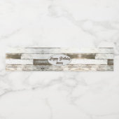 白い納屋の木材の素朴な西部のカントリーパーティーの好意 ペットボトルラベル (シングルラベル)