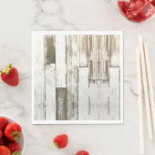 白い納屋の木目調の素朴なウェスタンカントリー風パーティー スタンダードランチョンナプキン (インサイチュ)