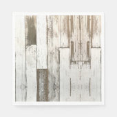 白い納屋の木目調の素朴なウェスタンカントリー風パーティー スタンダードランチョンナプキン (正面)