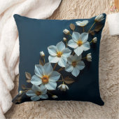 🌼 白い紙の花のインテリアアクセント 🌼 クッション (ブランケット)