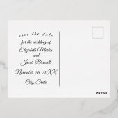 白い紙カットマンダラ日付ポストカードを保存 箔シーズンポストカード (裏面)