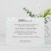 白い紙吹雪のイスラム教の結婚式 招待状 (スタンド正面)