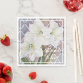 白い素晴らしアマリリスの花 スタンダードランチョンナプキン (インサイチュ)