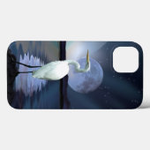 白い素晴らしエグルト、月と水の野生生物アート3 Case-Mate iPhoneケース (裏面 (横))