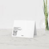 白い素晴らしエグレ折り畳みノートカード ノートカード (裏面)