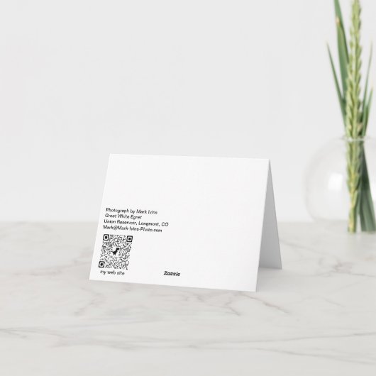 白い素晴らしエグレ折り畳みノートカード ノートカード (裏面)