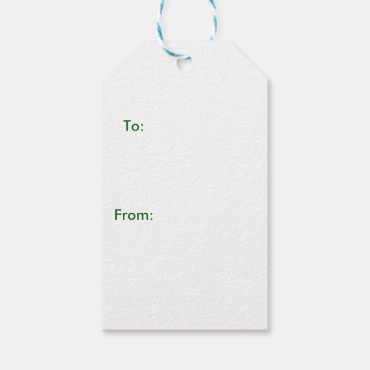 白い素晴らしクリスマスグリーンの醜いセーター ギフトタグ (裏面)