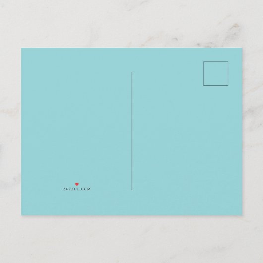 白い素晴らしサメのパーティー帽子 インビテーションポストカード (裏面)