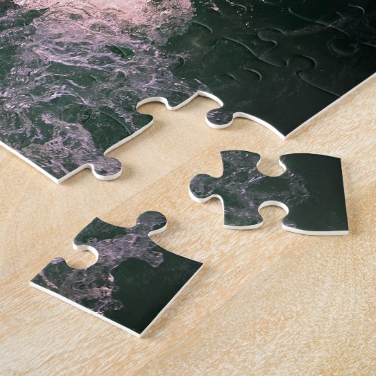 白い素晴らしサメの漂流 ジグソーパズル (側面)