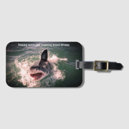 白い素晴らしサメの漂流 ラゲッジタグ