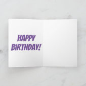 白い素晴らしサメ漫画イラストレーション カード (内部)