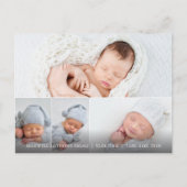 白い素晴らしHeron 4写真誕生のお知らせ ポストカード (正面)