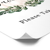 白い素朴かぼちゃ好み一つサインを取って ポスター (角)