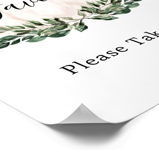 白い素朴かぼちゃ好み一つサインを取って ポスター (角)