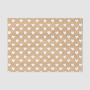 白い素朴ハートティッシュペーパー 薄葉紙