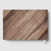 白い素朴フローラの美しい木樽 ゲストブック (裏面)