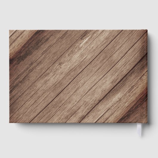 白い素朴フローラの美しい木樽 ゲストブック (裏面)