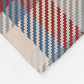 白い素朴ムース〔雄ジカの〕枝角ベリープレイドモノグラム フリースブランケット (角)