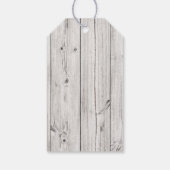 白い素朴木の板で熊 ギフトタグ (裏面)